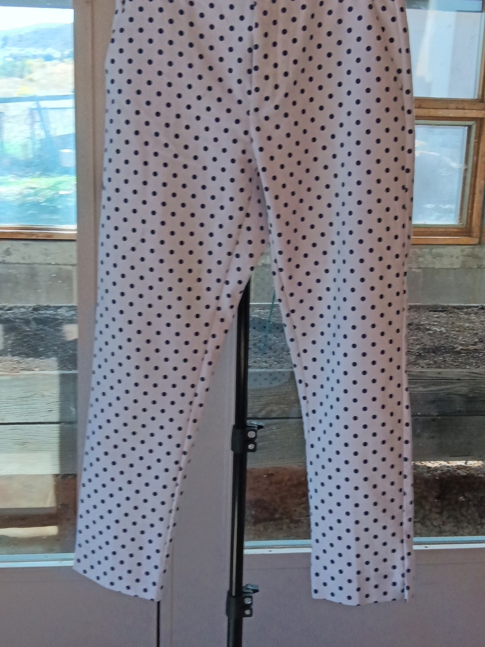 White Polka Dot Women’s Cropped Pants